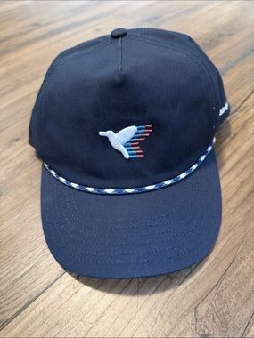 Birddogs Navy Cap with Orange Logo and White Braid